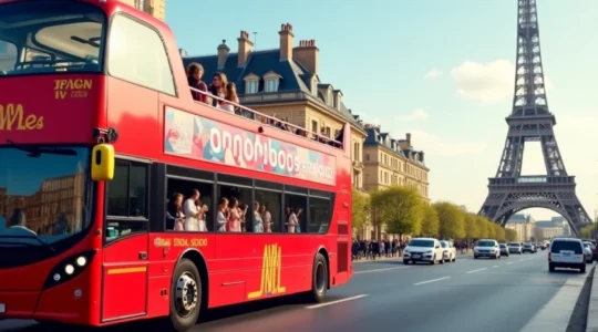 hop-on hop-off bus in Paris